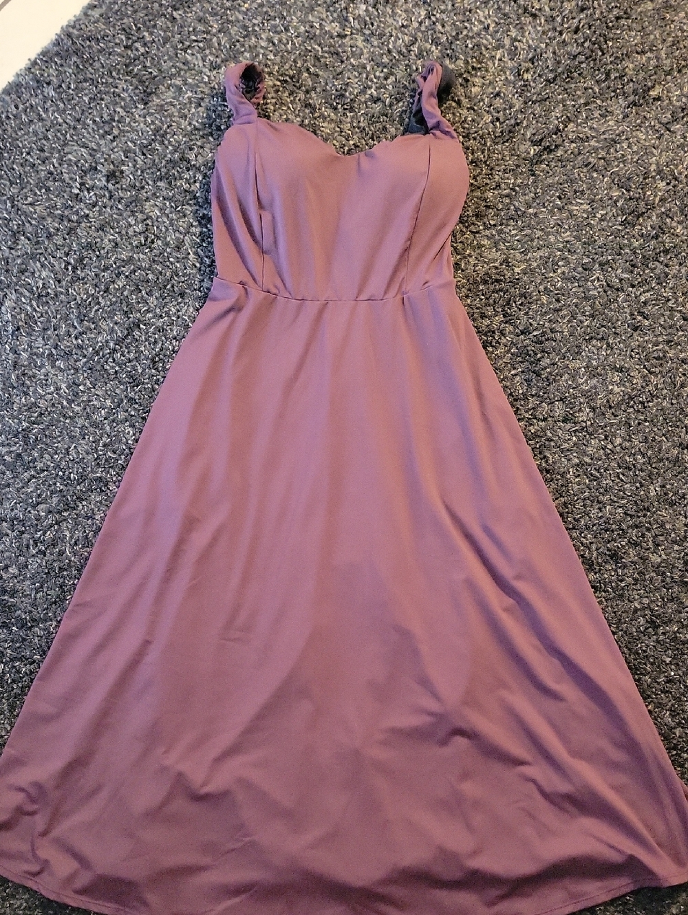 HALARA Mauve A-Line Spaghetti Strap Dress